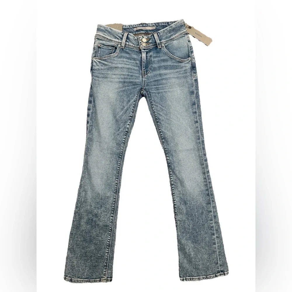 HUDSON Jeans Beth Low to Mid-Rise Baby Bootcut Petite Motion Blue Women Size 25 - Picture 9 of 17